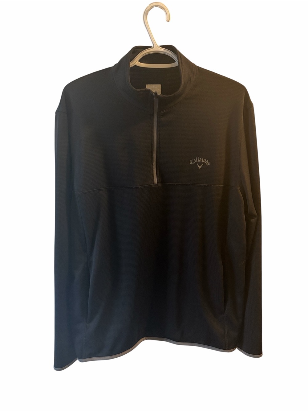 Callaway Men’s 1/4 Zip Golf Pullover Long Sleeve Front Pockets 100% Polyester